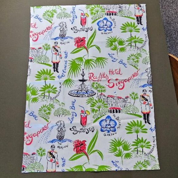 RAFFLES HOTEL Singapore Souvenir Apron & Tea Towel/Dish Towel - FRAGONARD - Picture 8 of 11